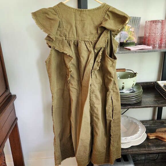 Pilcro Anthropologie Brown Button Down Dress Medium Super Soft Comfortable - Picture 2 of 11